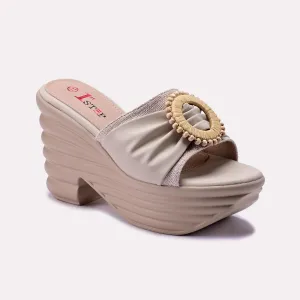 Anna Chunky Fawn Fancy Slipper 0412360