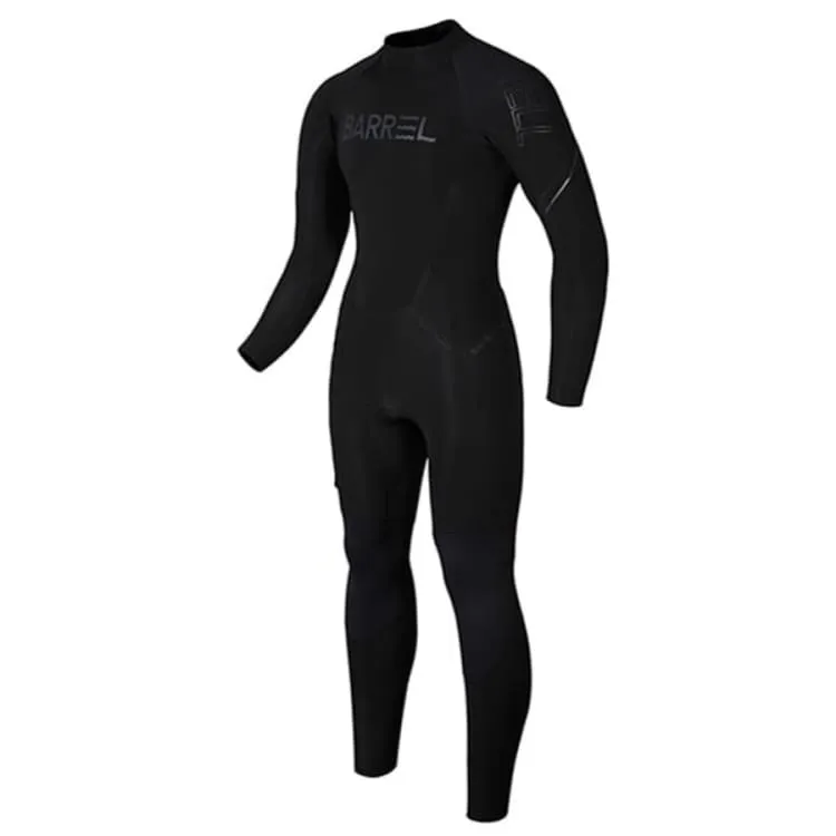 Barrel Mens 3mm Neoprene Back Zip Full Suit-BLACK