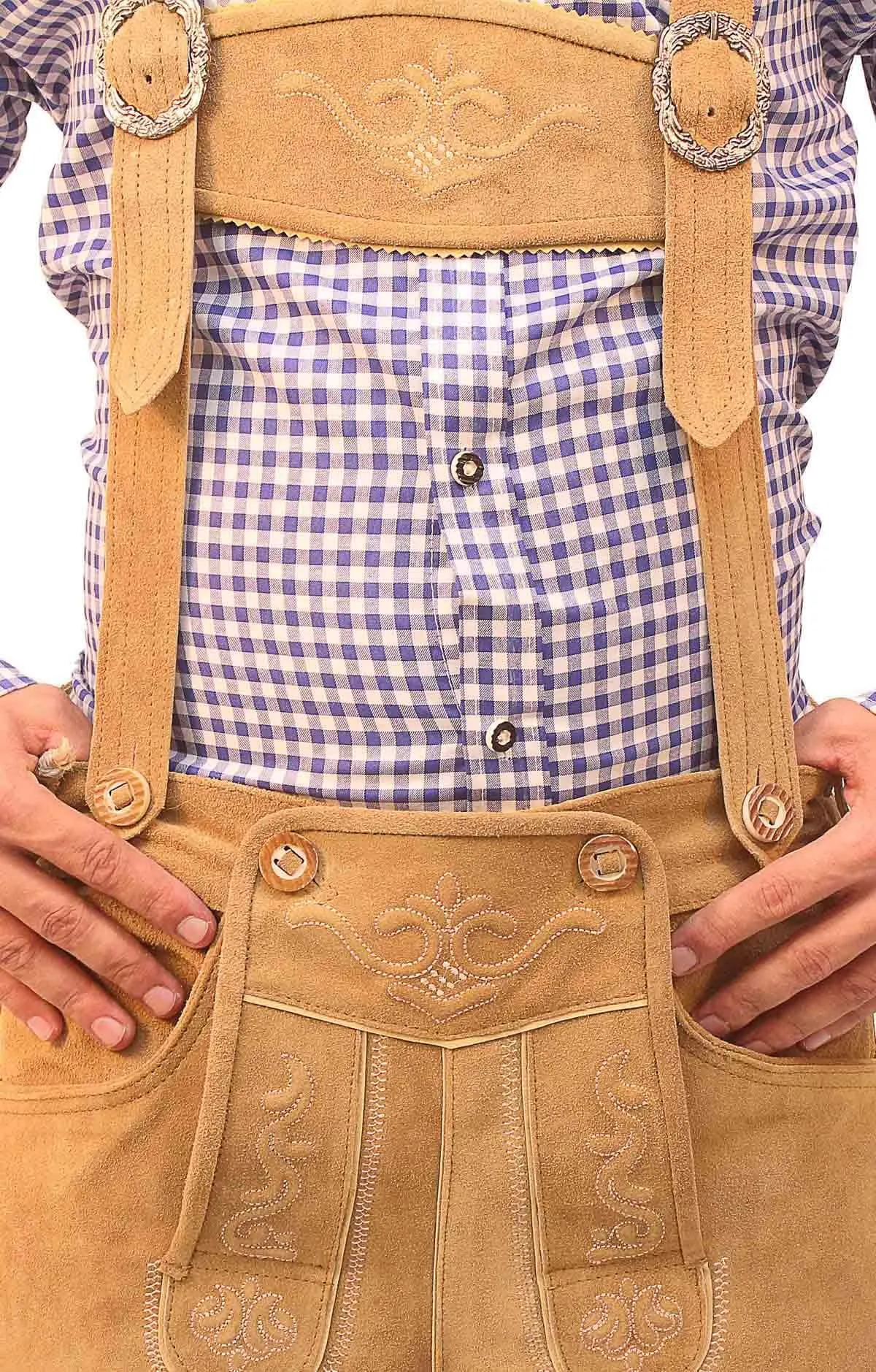 Bavarian short lederhosen Light Brown Wood
