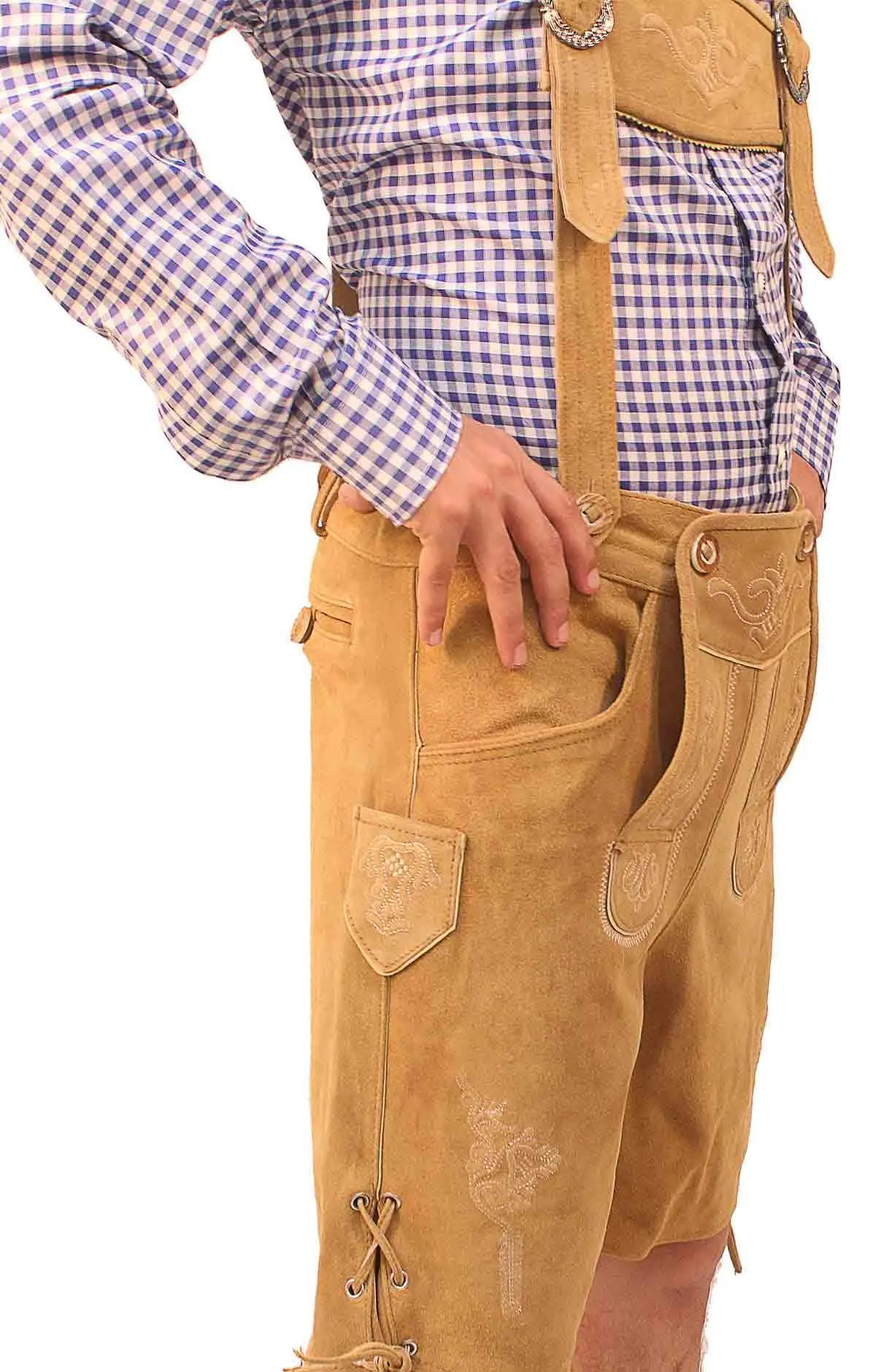 Bavarian short lederhosen Light Brown Wood