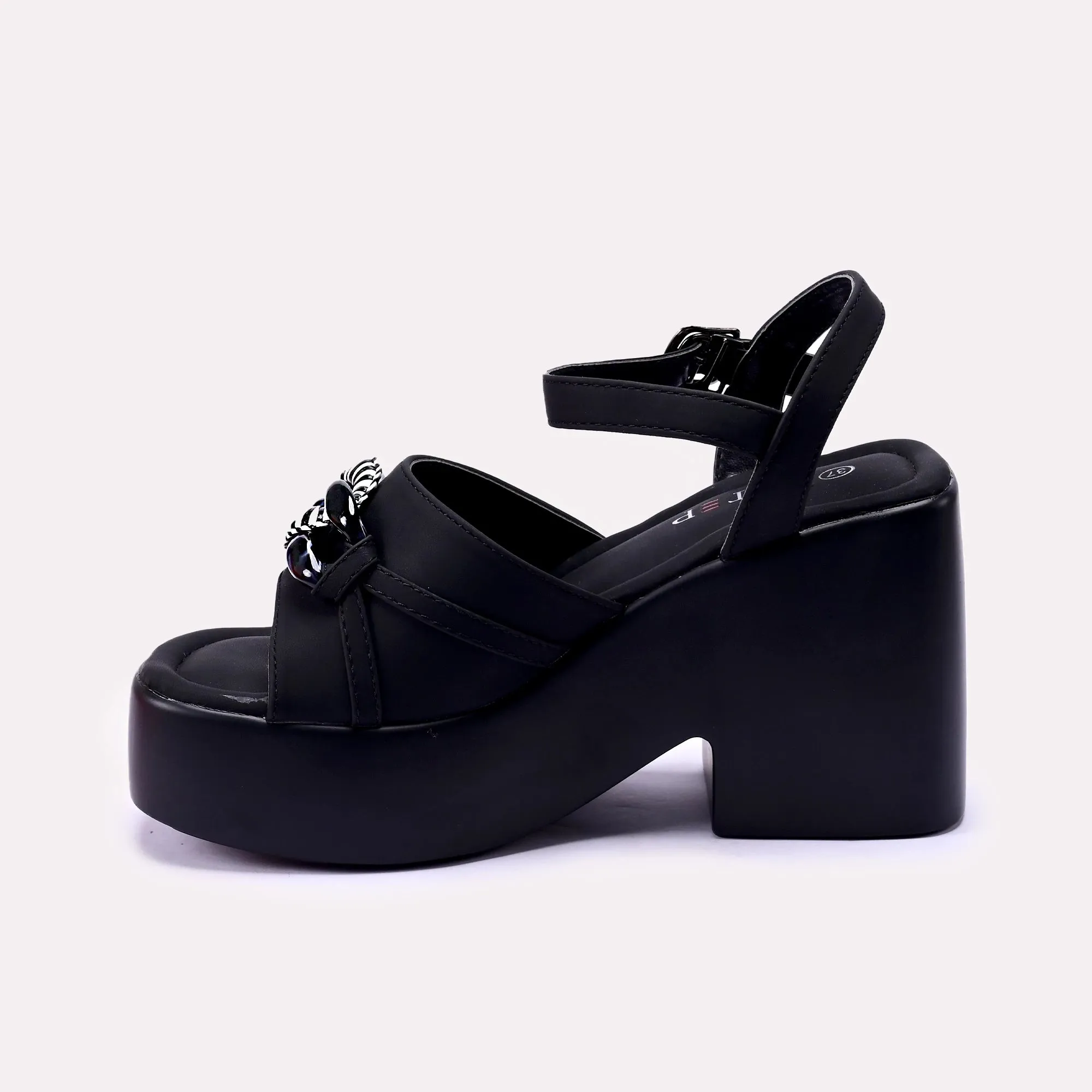 Black Heel Casual Sandal 0421193