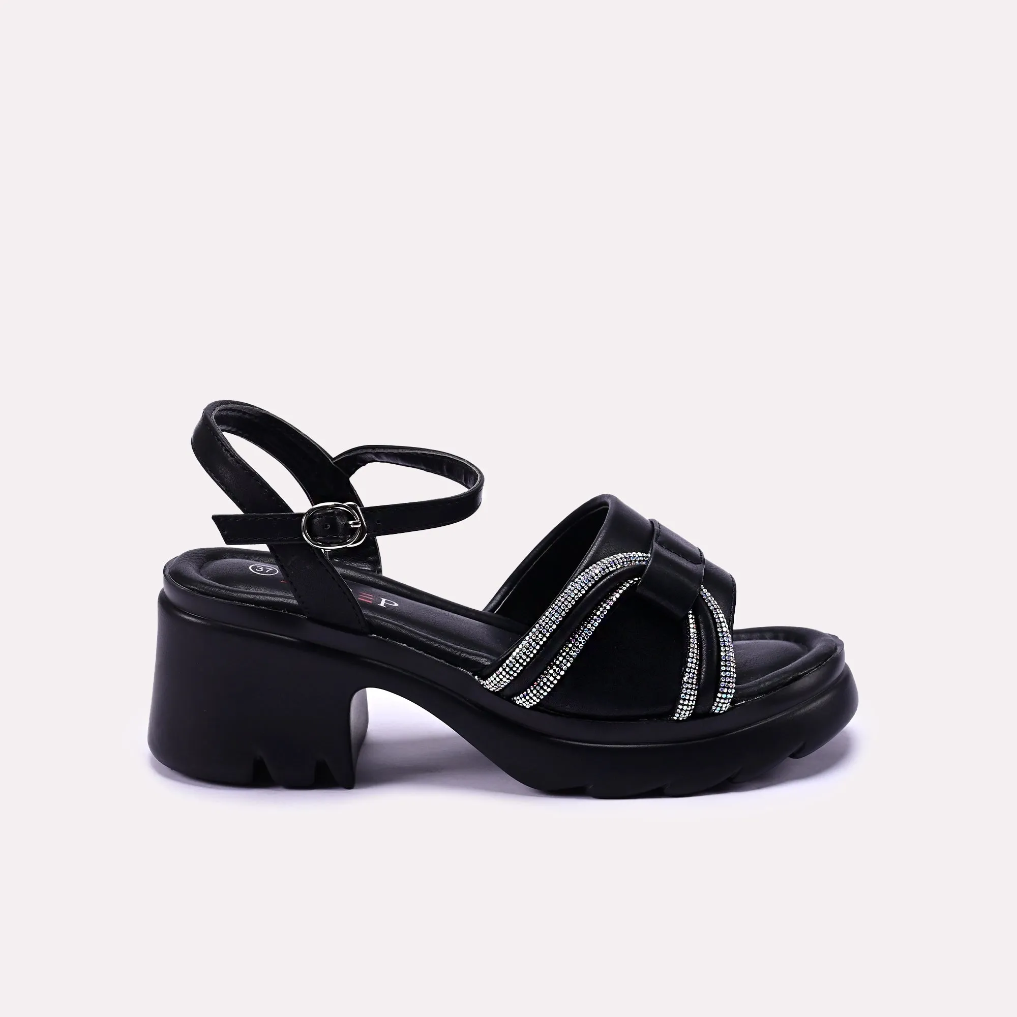 Black Heel Fancy Sandal 0421195