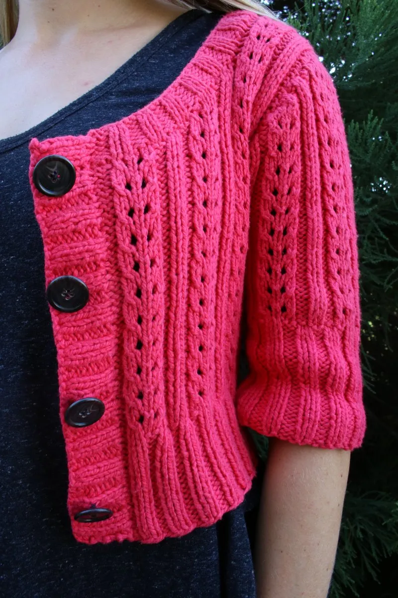 Blue Sky Fibers' Eyelet Cardigan