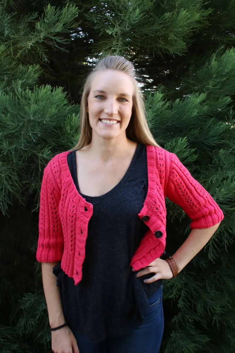 Blue Sky Fibers' Eyelet Cardigan