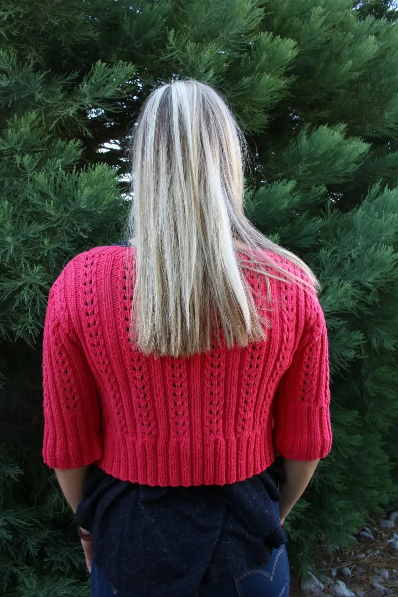 Blue Sky Fibers' Eyelet Cardigan