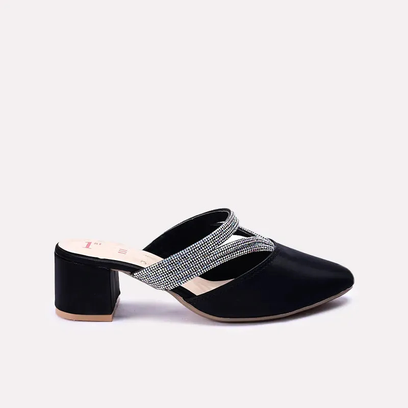 Catalina Black Block Heel Bridal Pumps 0431195