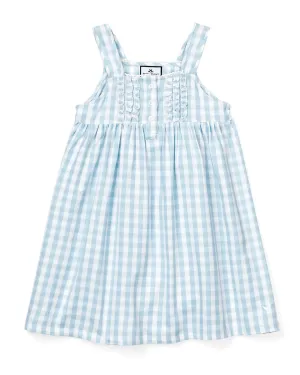 Charlotte Nightgown - Light Blue Gingham
