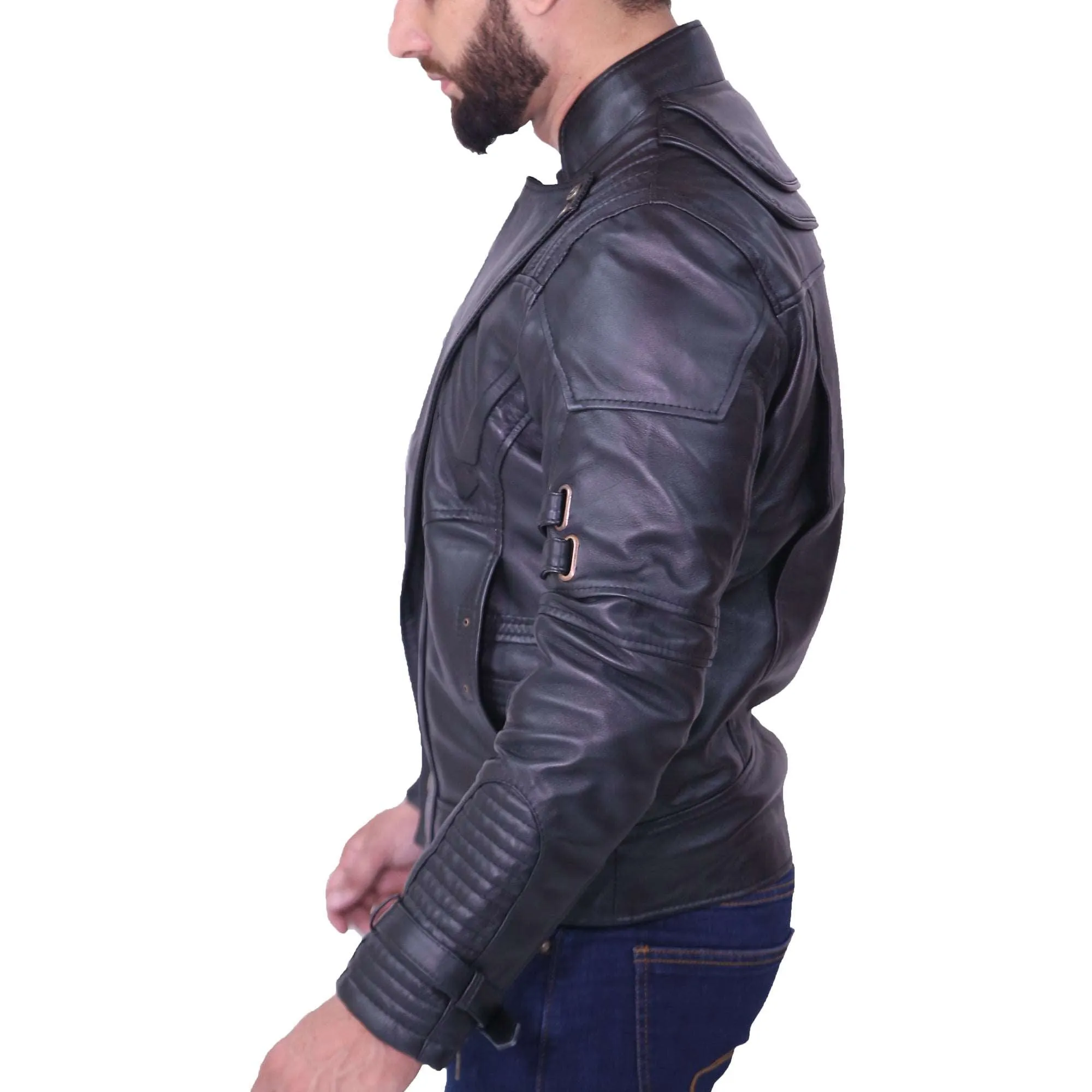 Chris Pratt's Star Lord Black Leather Jacket