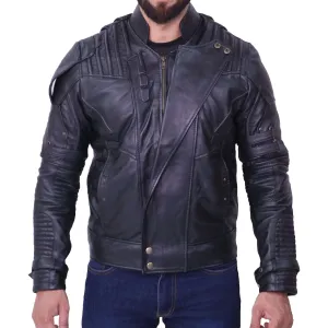 Chris Pratt's Star Lord Black Leather Jacket