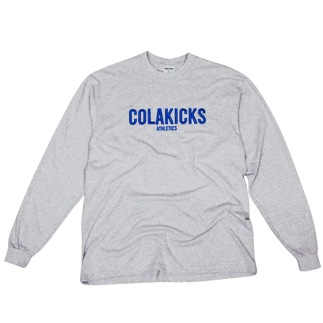 ColaKicks Gray Heavyweight Puff Embroidered LS T-Shirt