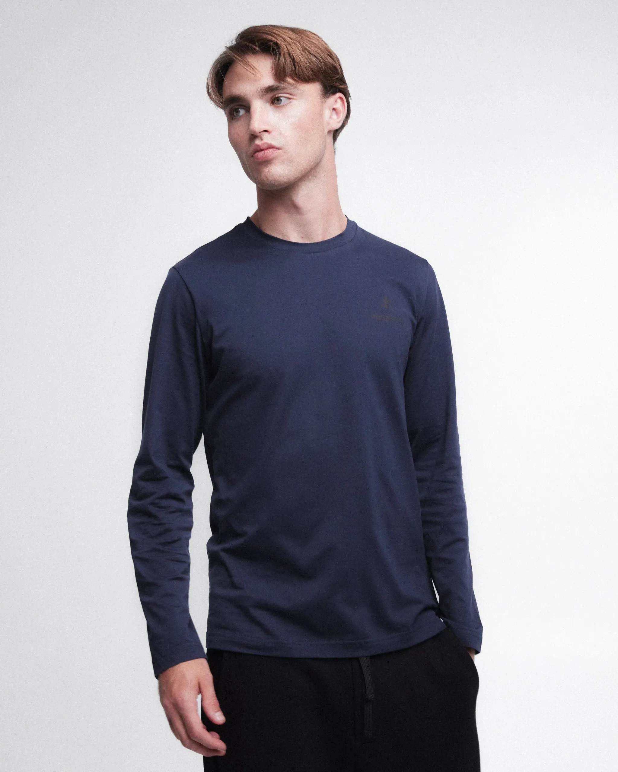 Cotton Long Sleeved T-Shirt PR454310 Navy