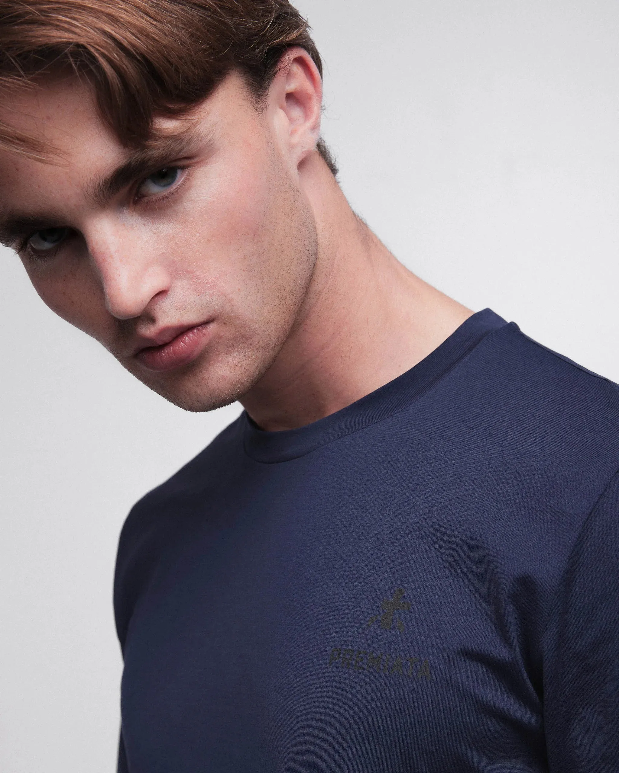 Cotton Long Sleeved T-Shirt PR454310 Navy