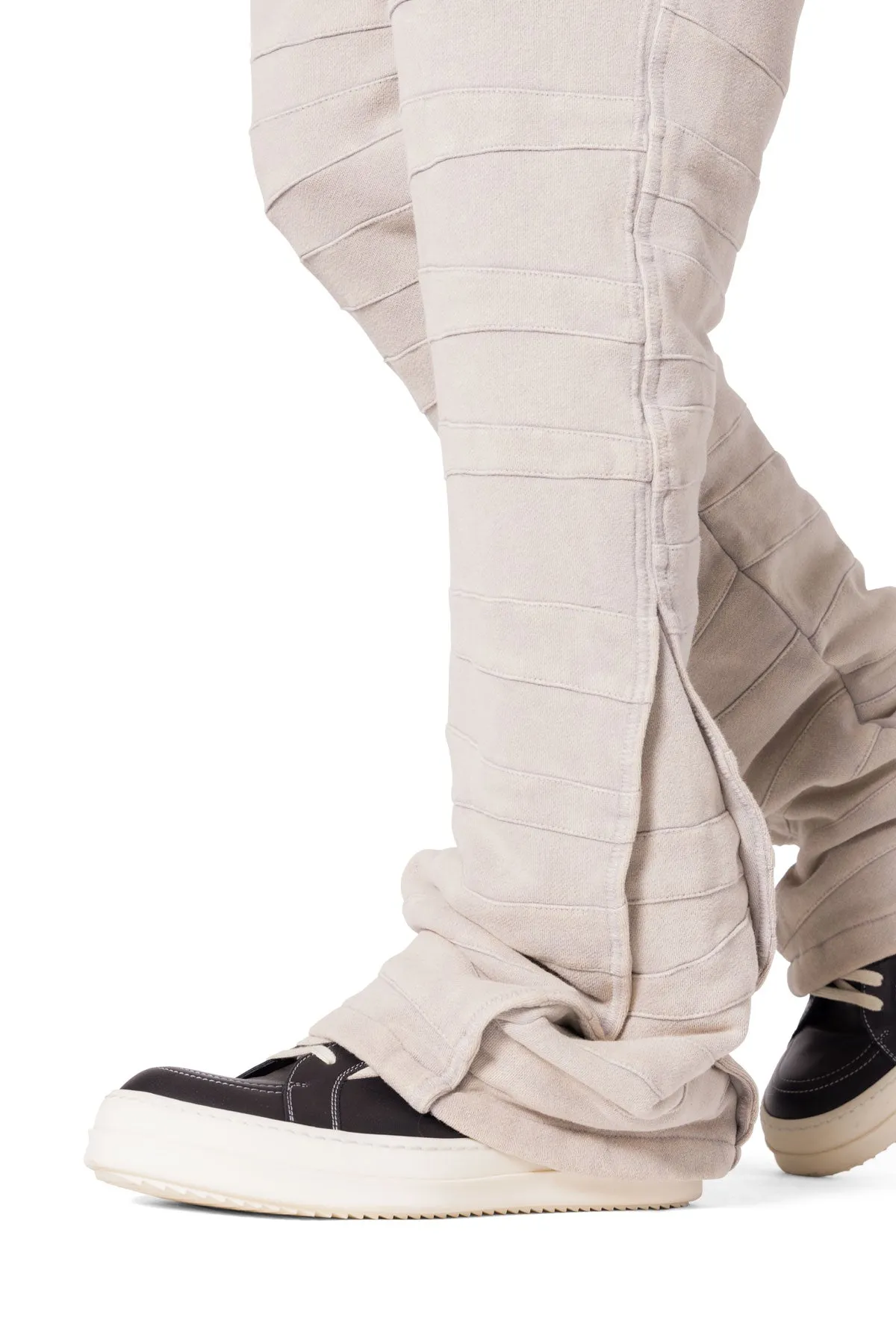 Crease Panel Sweatpants - Grey