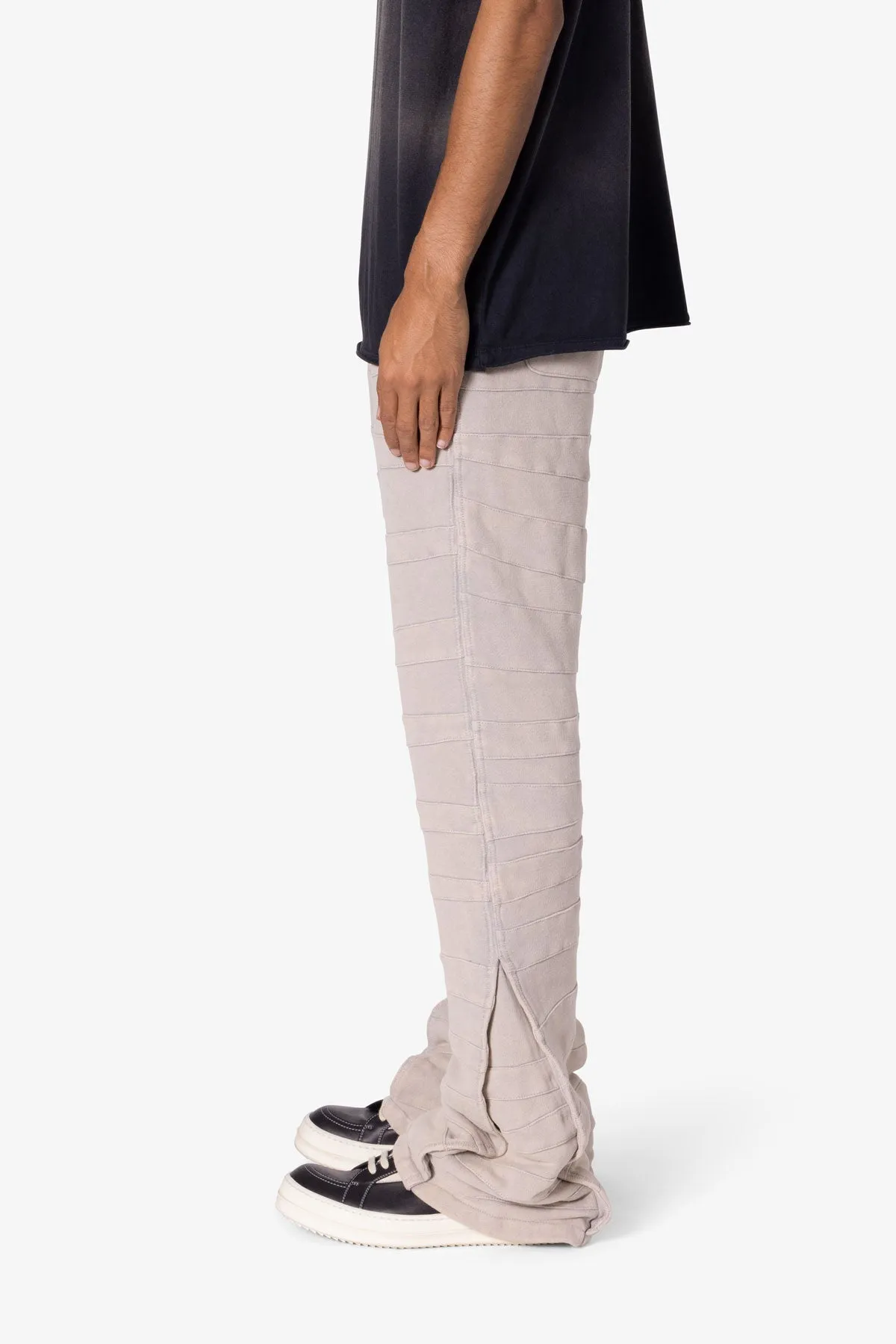 Crease Panel Sweatpants - Grey
