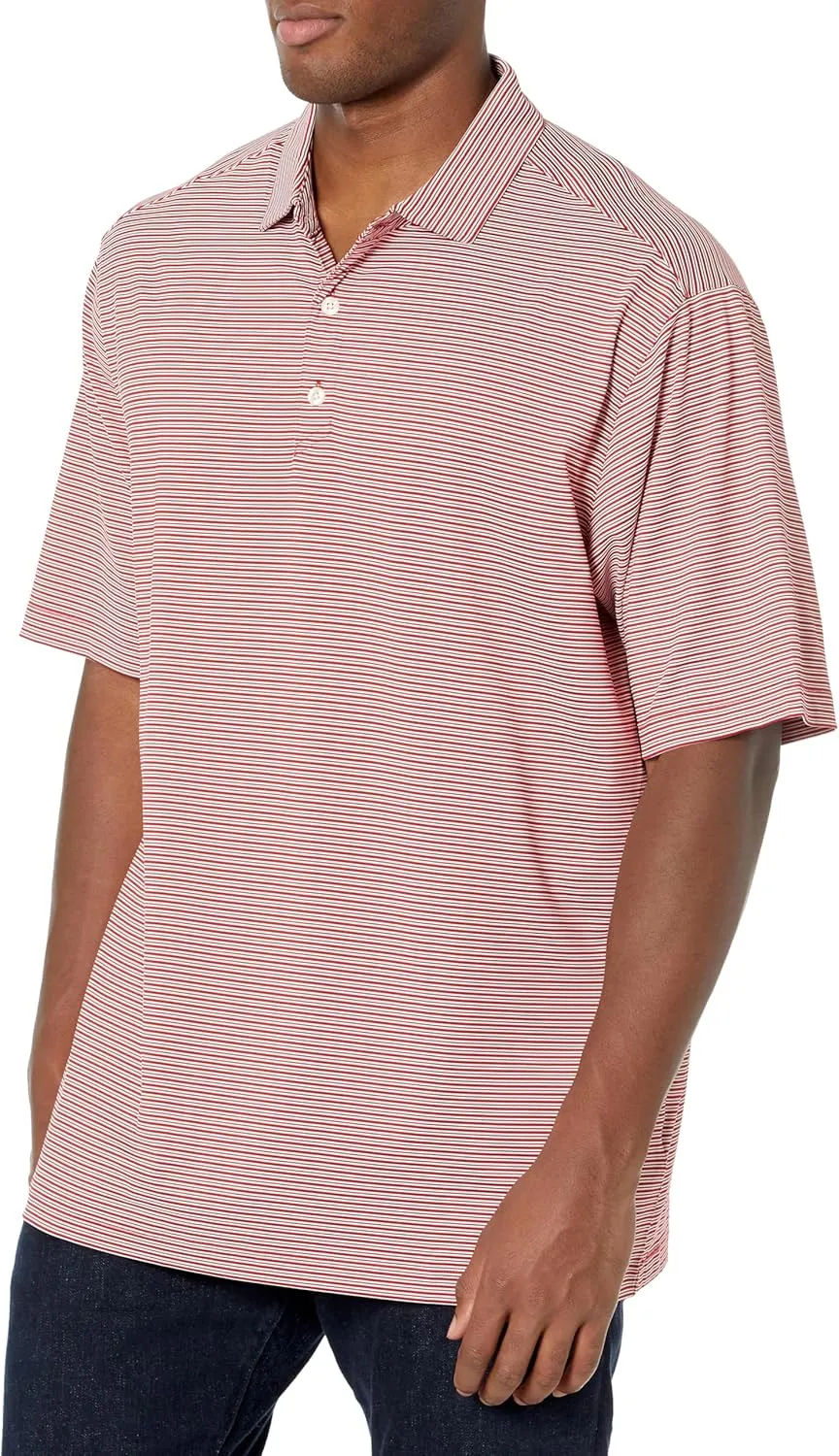 Cutter & Buck Forge Eco Double Stripe Stretch Recycled Mens Big &Tall Polo