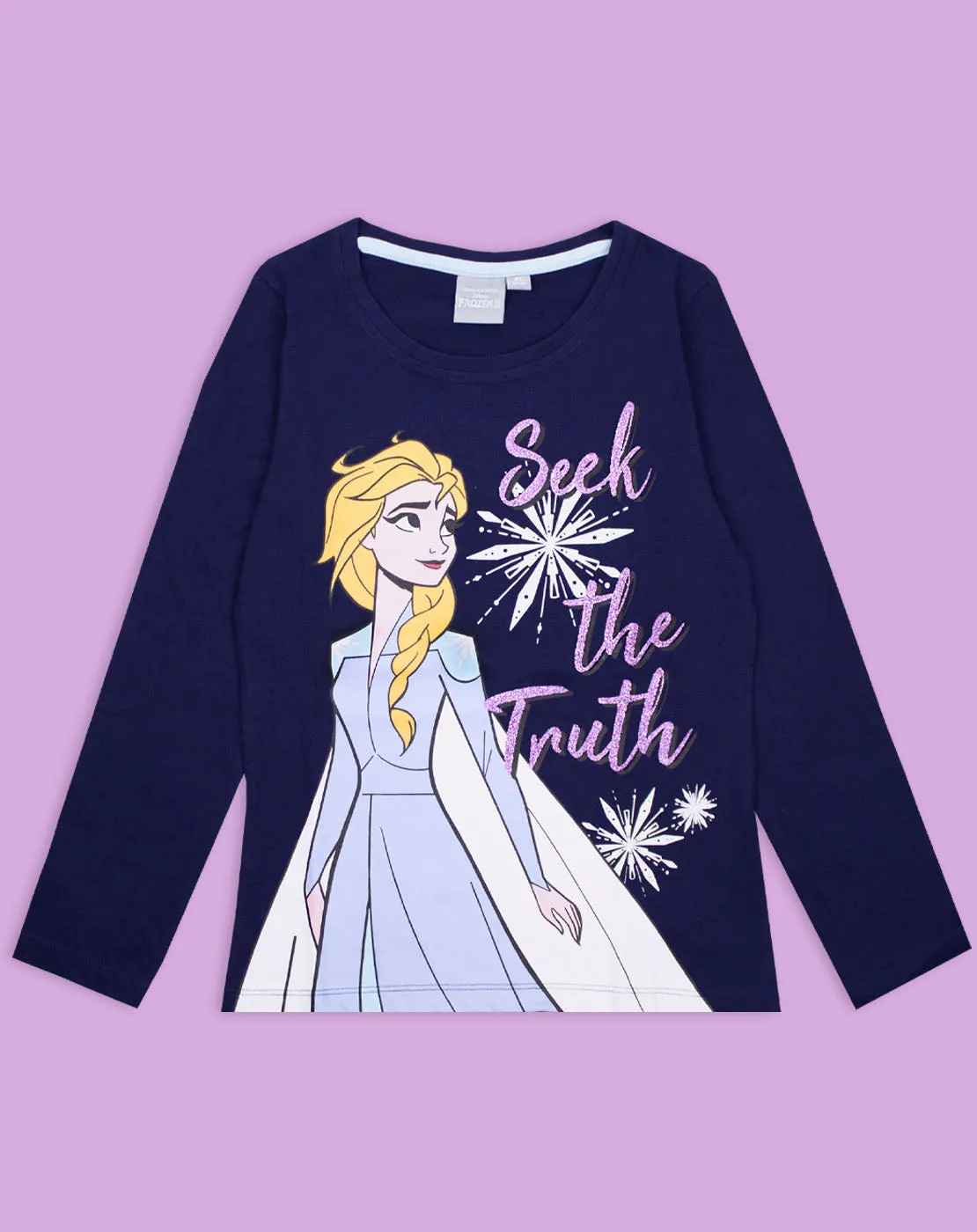 Disney Frozen 2 “Seek the Truth” Queen Elsa Girl's Glittery T-shirt