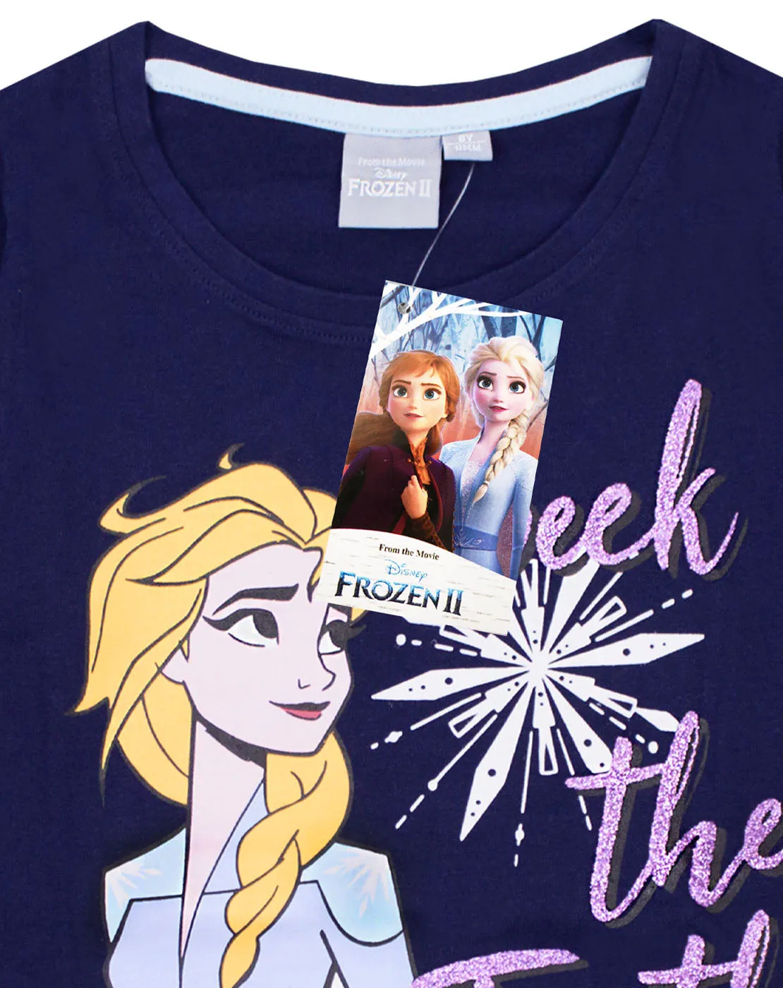 Disney Frozen 2 “Seek the Truth” Queen Elsa Girl's Glittery T-shirt