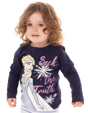 Disney Frozen 2 “Seek the Truth” Queen Elsa Girl's Glittery T-shirt
