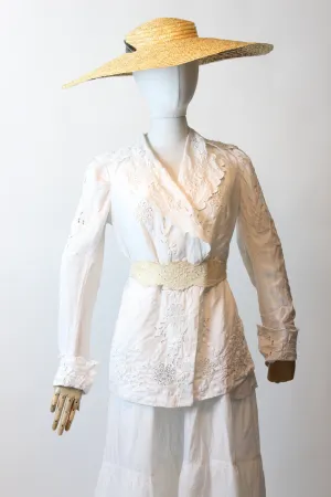 EDWARDIAN CUTWORK lace blouse jacket small medium | new spring summer