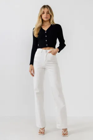 Endless Rose - Knit Cropped Lounge Cardigan