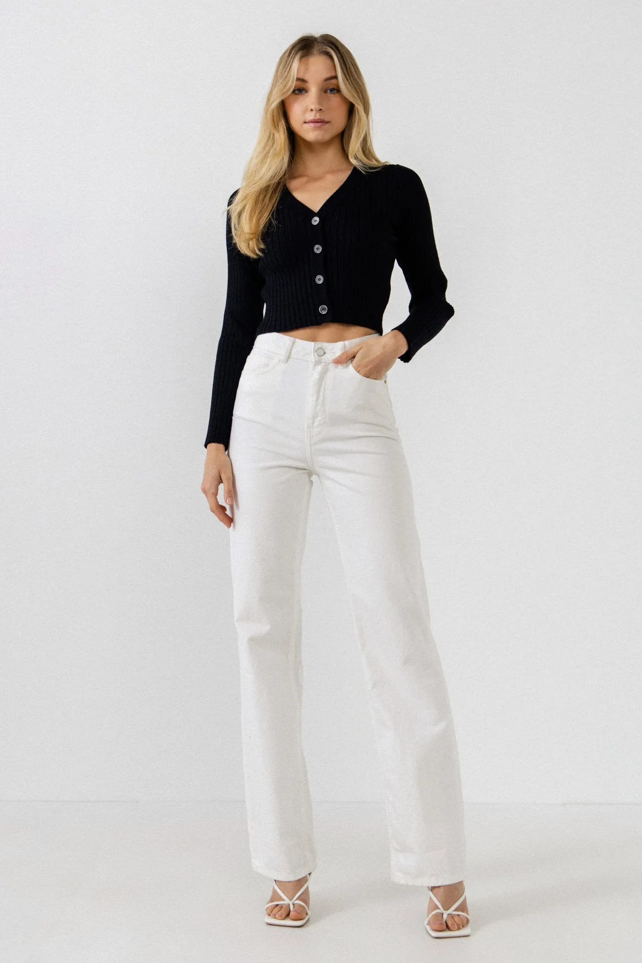 Endless Rose - Knit Cropped Lounge Cardigan