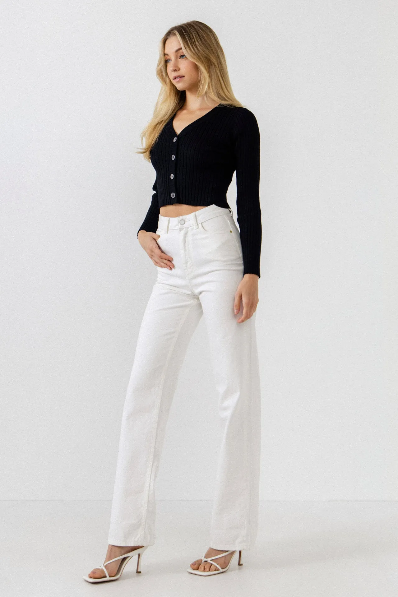 Endless Rose - Knit Cropped Lounge Cardigan