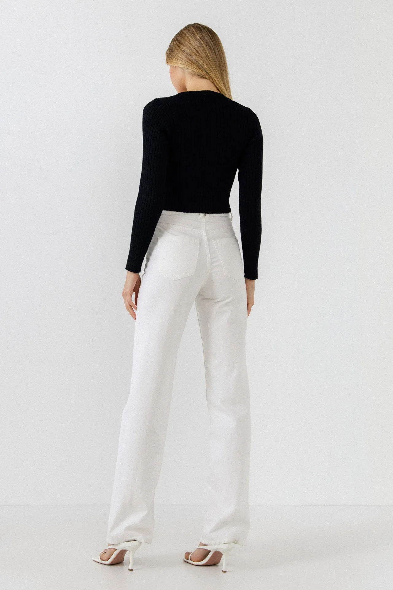 Endless Rose - Knit Cropped Lounge Cardigan