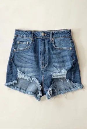Frayed Denim Shorts