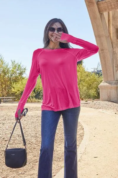 Full Size Round Neck Long Sleeve T-Shirt
