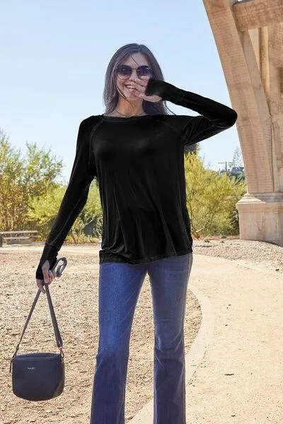 Full Size Round Neck Long Sleeve T-Shirt
