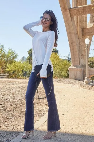 Full Size Round Neck Long Sleeve T-Shirt