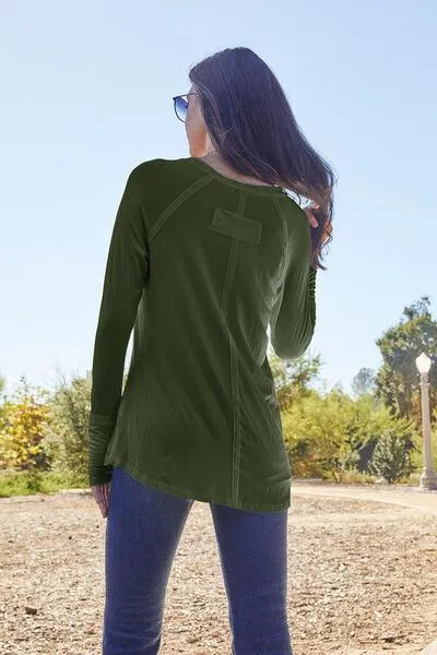 Full Size Round Neck Long Sleeve T-Shirt