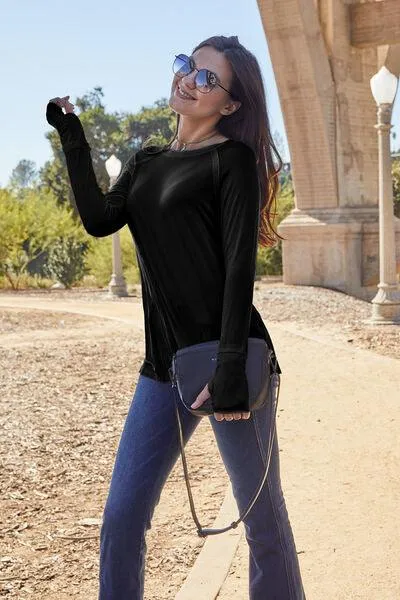 Full Size Round Neck Long Sleeve T-Shirt