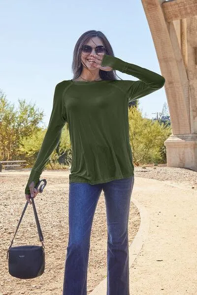 Full Size Round Neck Long Sleeve T-Shirt