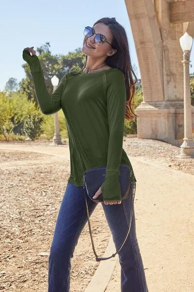 Full Size Round Neck Long Sleeve T-Shirt