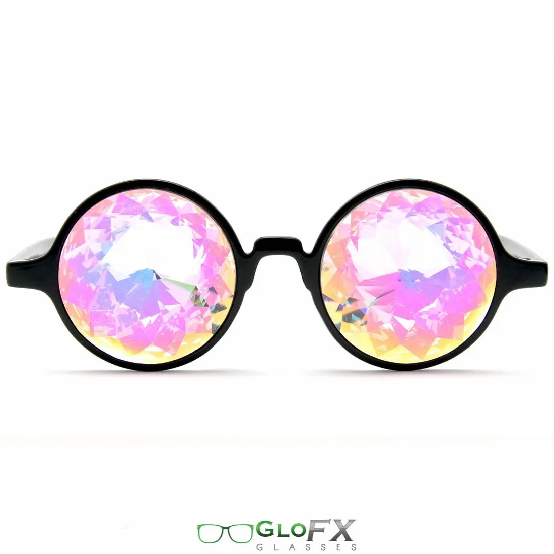 GloFX Kaleidoscope Glasses - Black - Rainbow