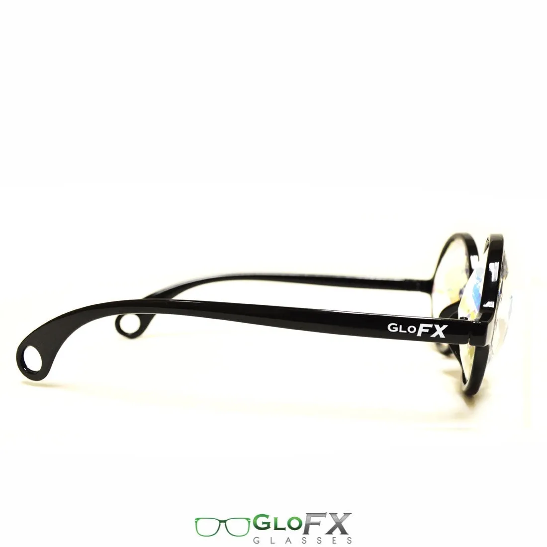 GloFX Kaleidoscope Glasses - Black - Rainbow