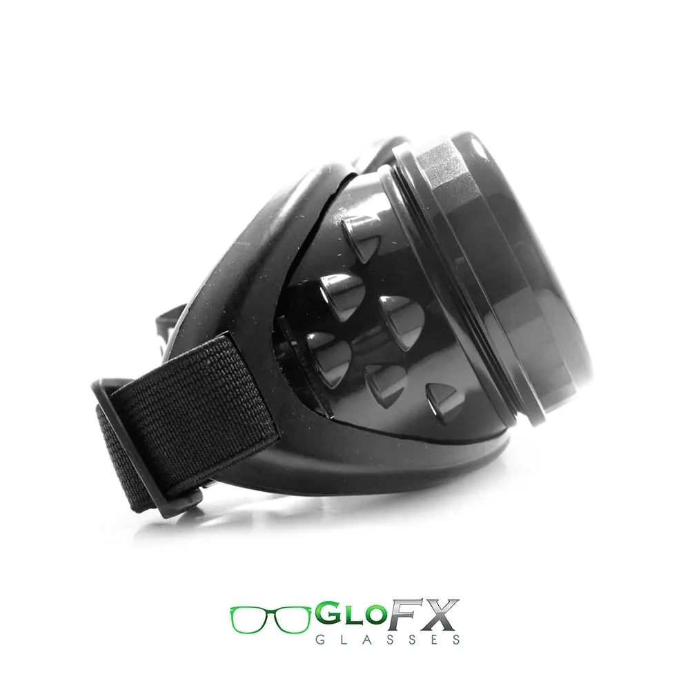 GloFX Kaleidoscope Goggles - Black - Rainbow Fractal