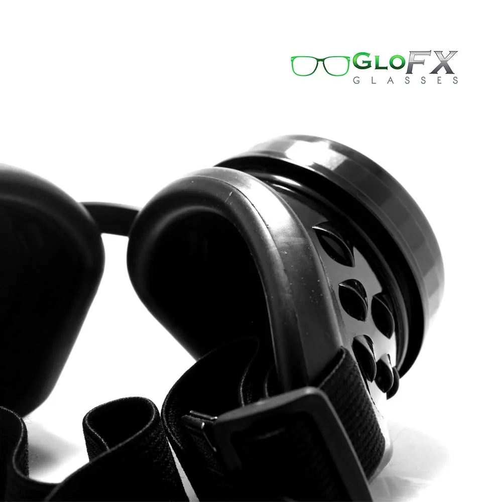 GloFX Kaleidoscope Goggles - Black - Rainbow Fractal