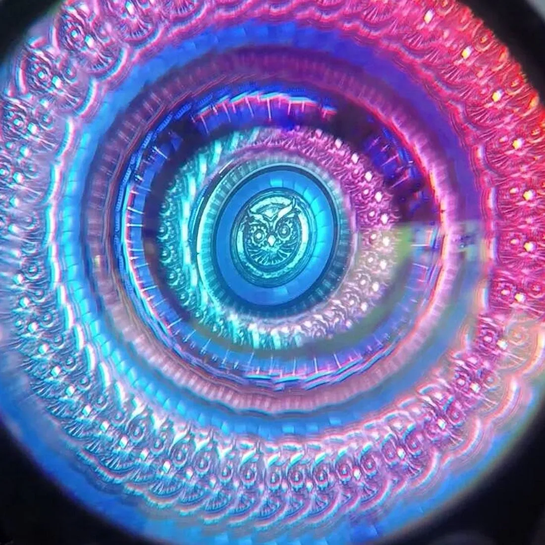 GloFX Kaleidoscope Goggles - Chrome - Rainbow Wormhole