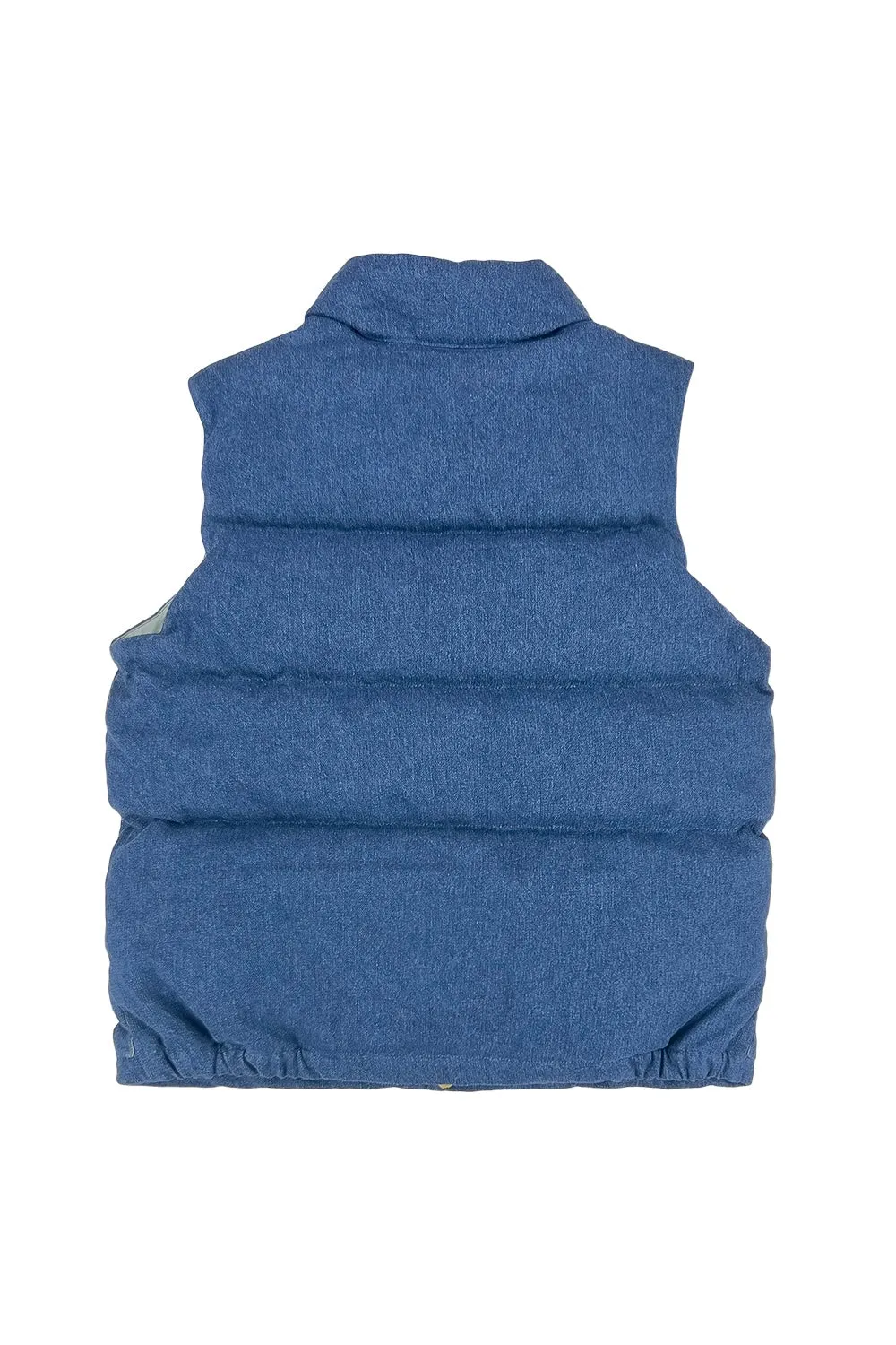 Hemp Denim Vest with Recycled Down