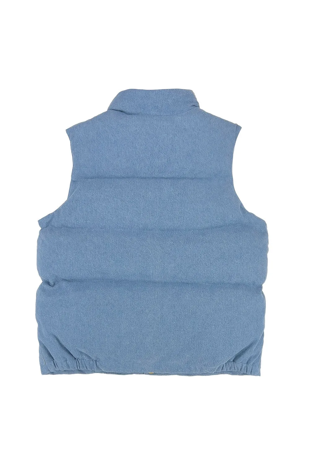 Hemp Denim Vest with Recycled Down