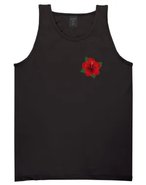Hibiscus Flower Chest Mens Tank Top Shirt