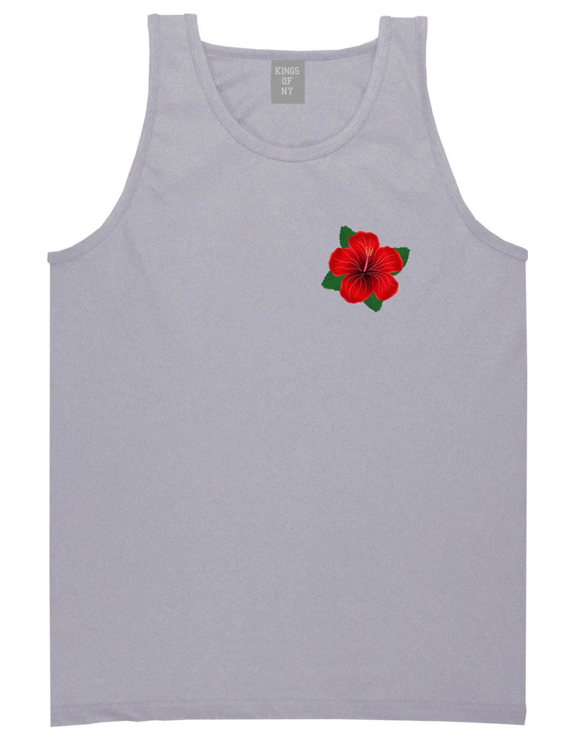 Hibiscus Flower Chest Mens Tank Top Shirt