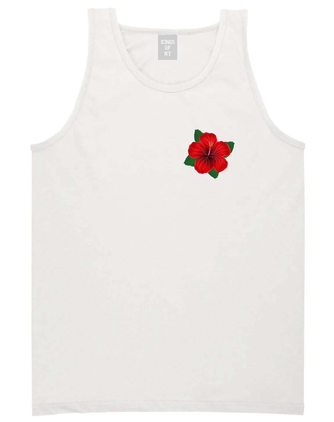 Hibiscus Flower Chest Mens Tank Top Shirt