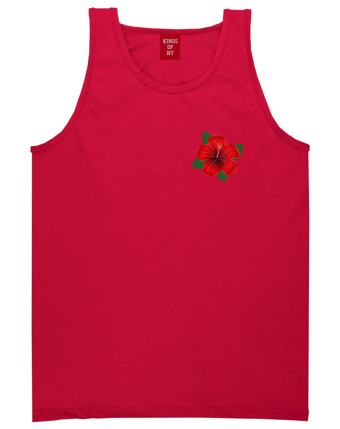 Hibiscus Flower Chest Mens Tank Top Shirt