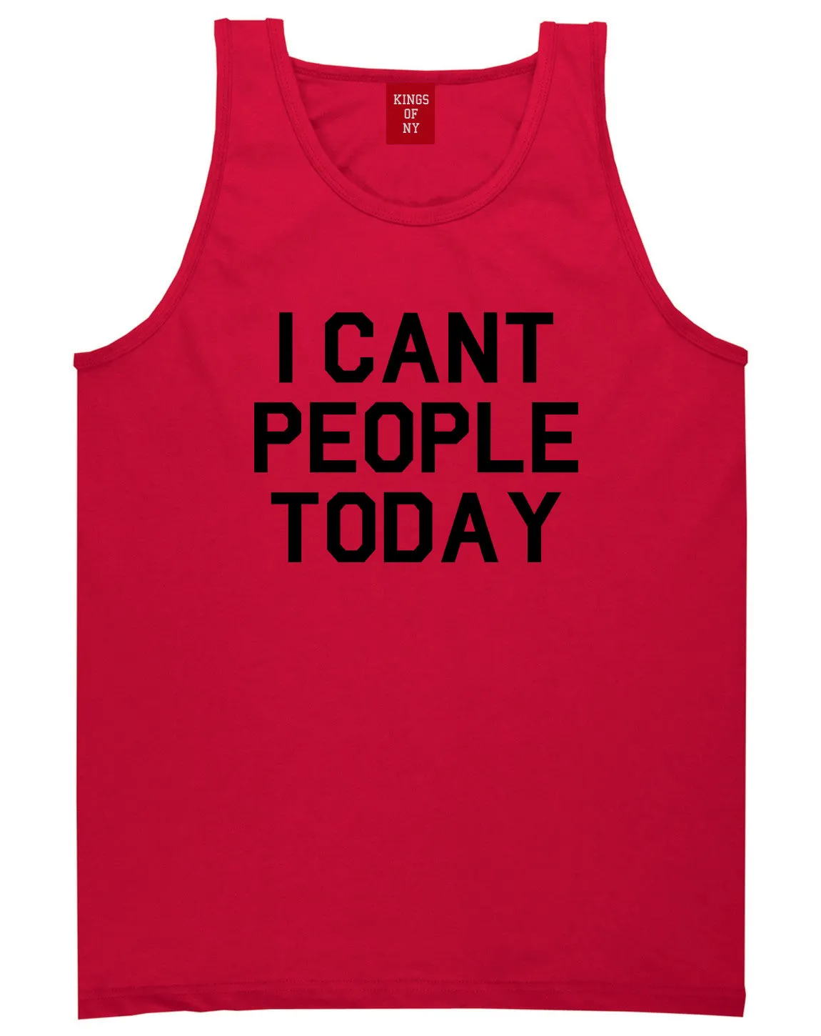 I Cant People Today Funny Mens Tank Top Shirt