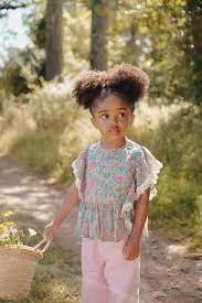Ines Blouse - Water River Flowers