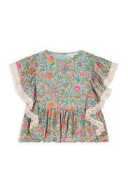 Ines Blouse - Water River Flowers