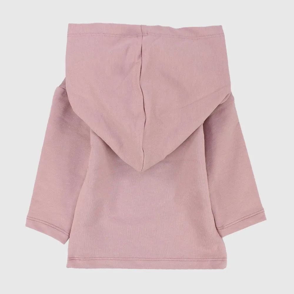 Little Heart Long-Sleeved Hooded T-Shirt